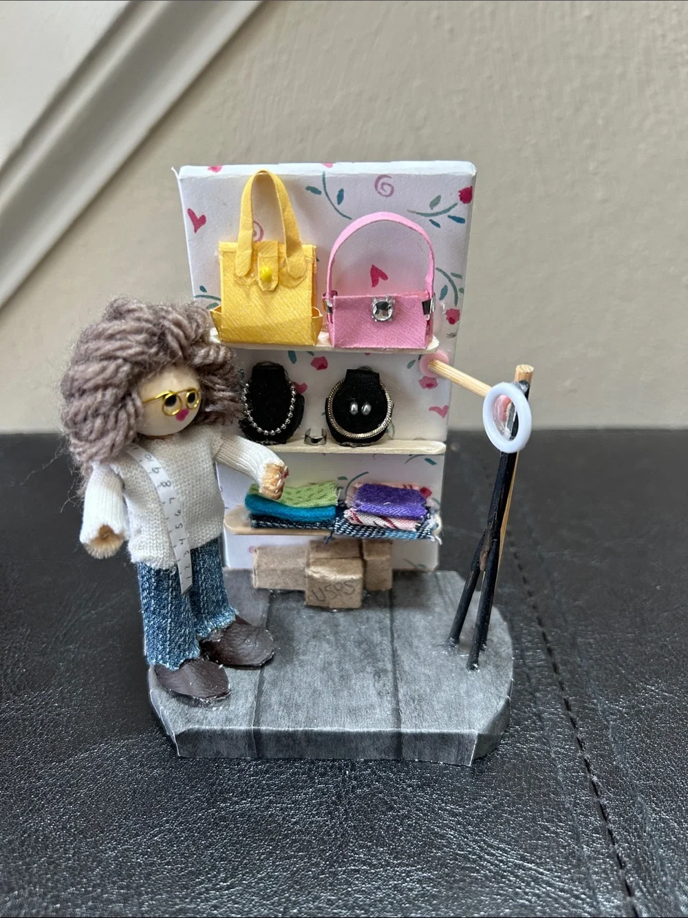 POSH ROOM DOLL - handmade by my mom! Cute doll in her Posh room making sales! - Picture 1 of 2